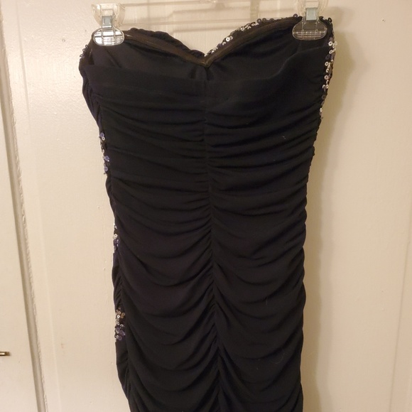 Navy Bodycon Dress with Sequins - Picture 3 of 3